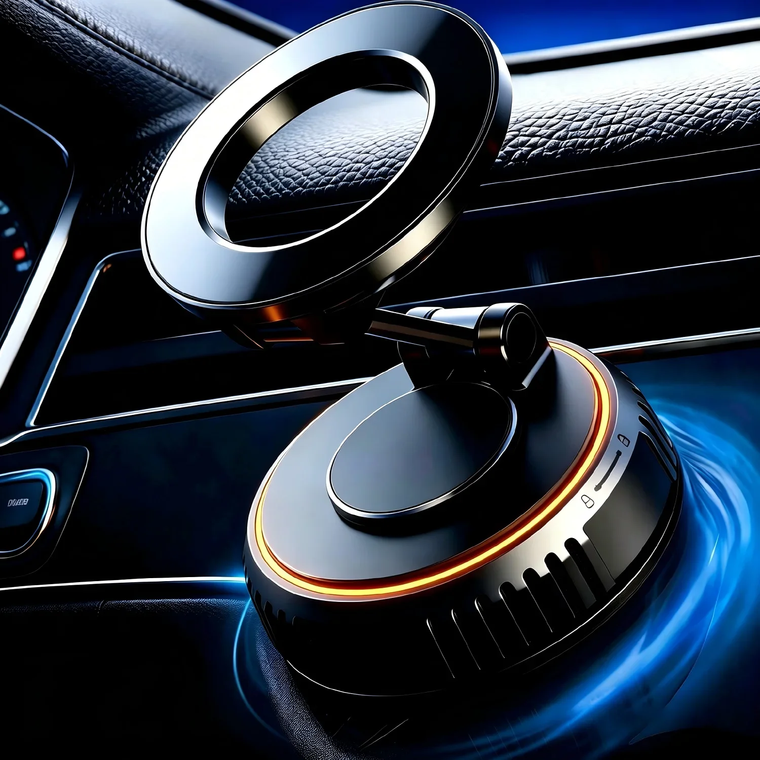 

Magnetic Car Phone Holder for Car Dashboard/Windshield Suction Strong Magnet Mag-Safe Car Phone Mount Foldable with 360°Rotation