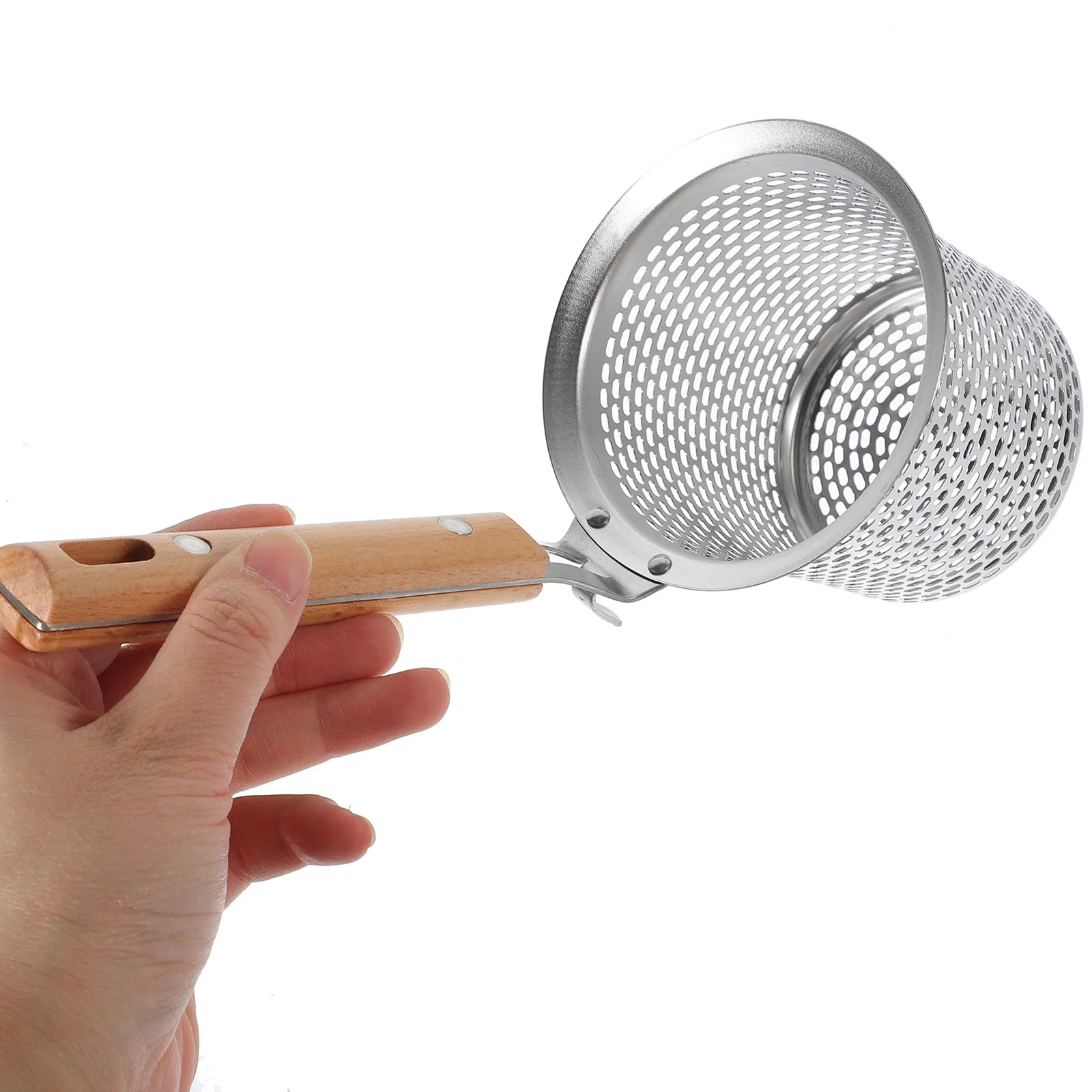 

1pc Stainless Steel Strainer Spoon Fine Mesh Filter For Pasta Noodles Hot Pot Kitchen Food Colander Cooking Tool