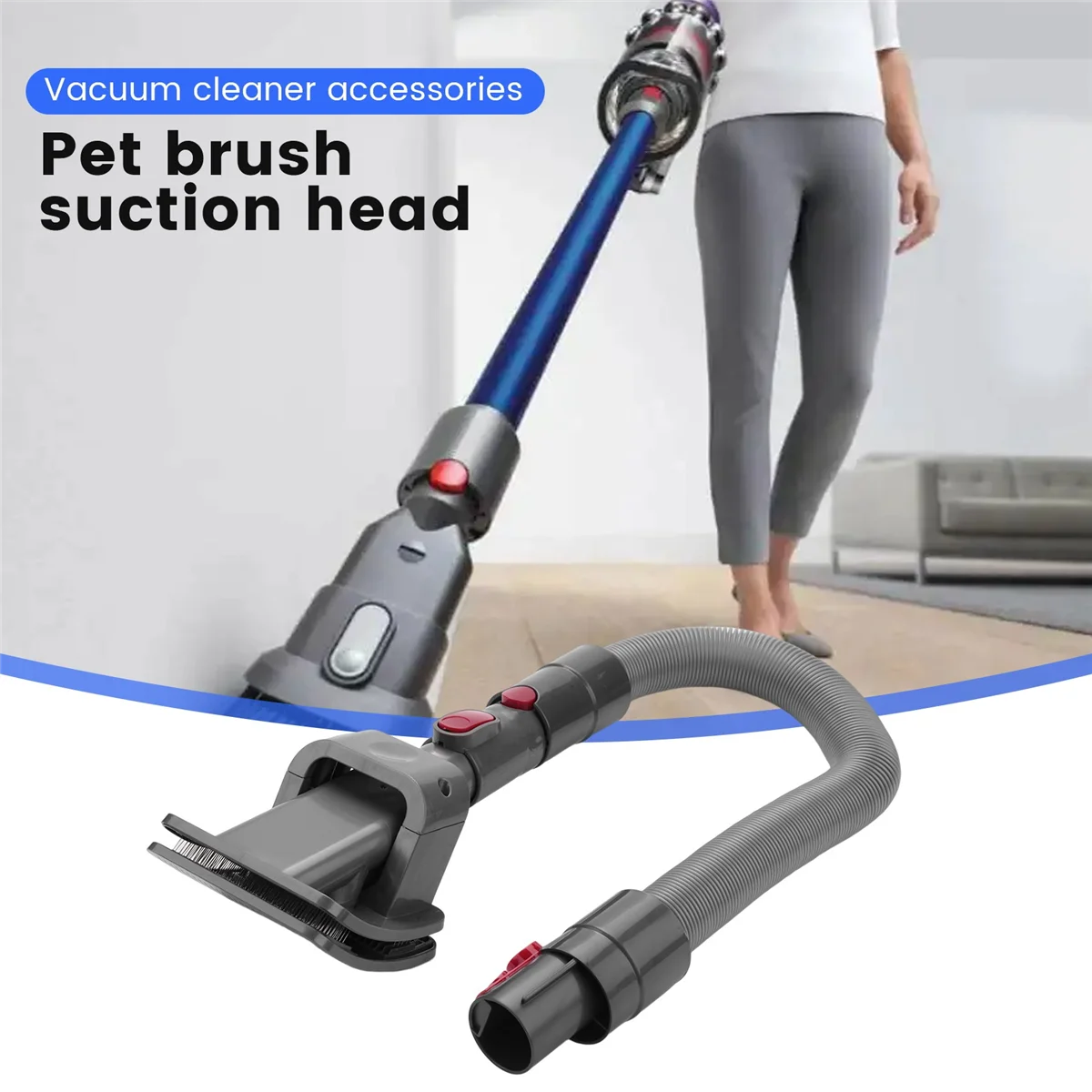 Vacuum Attachment Dog Cat Pet Bed Brush Groom Tool Compatible for V10 V8 V7 Vacuum Cleaner Accessories image 5