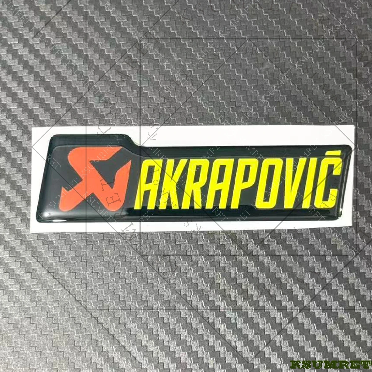 Für 3D Akrapovic Auspuff Motorrad Aufkleber Klebeetiketten Helm Aufkleber Tank Logo Zubehör Kit Emblem