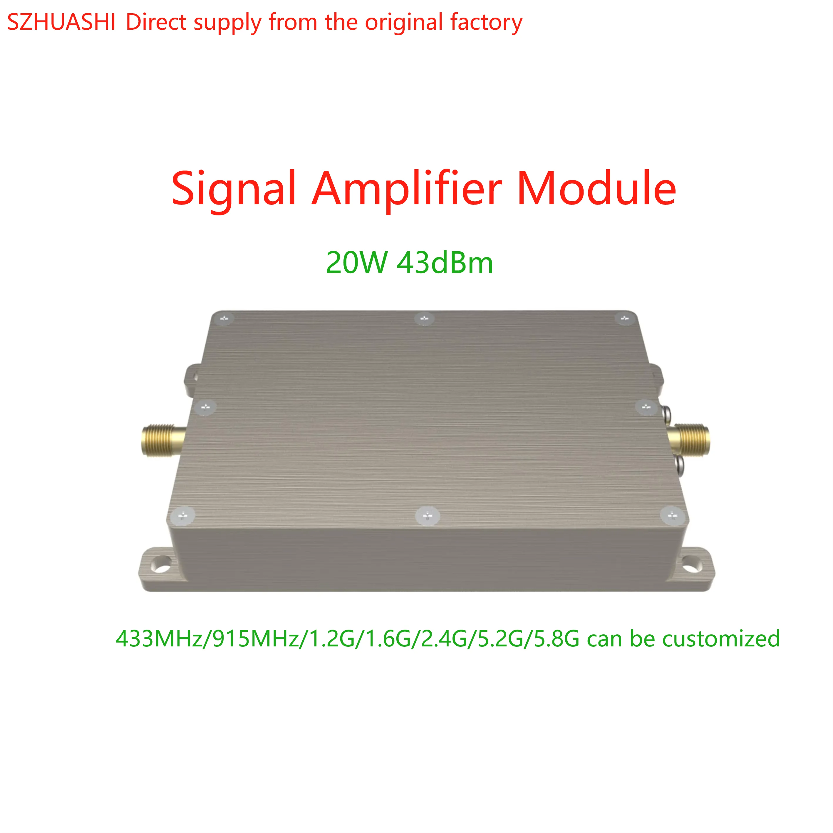 700M-1000MHz 20W RF Amplifier High Power Amplifiers wireless Signal Extender Apply to 43dBm