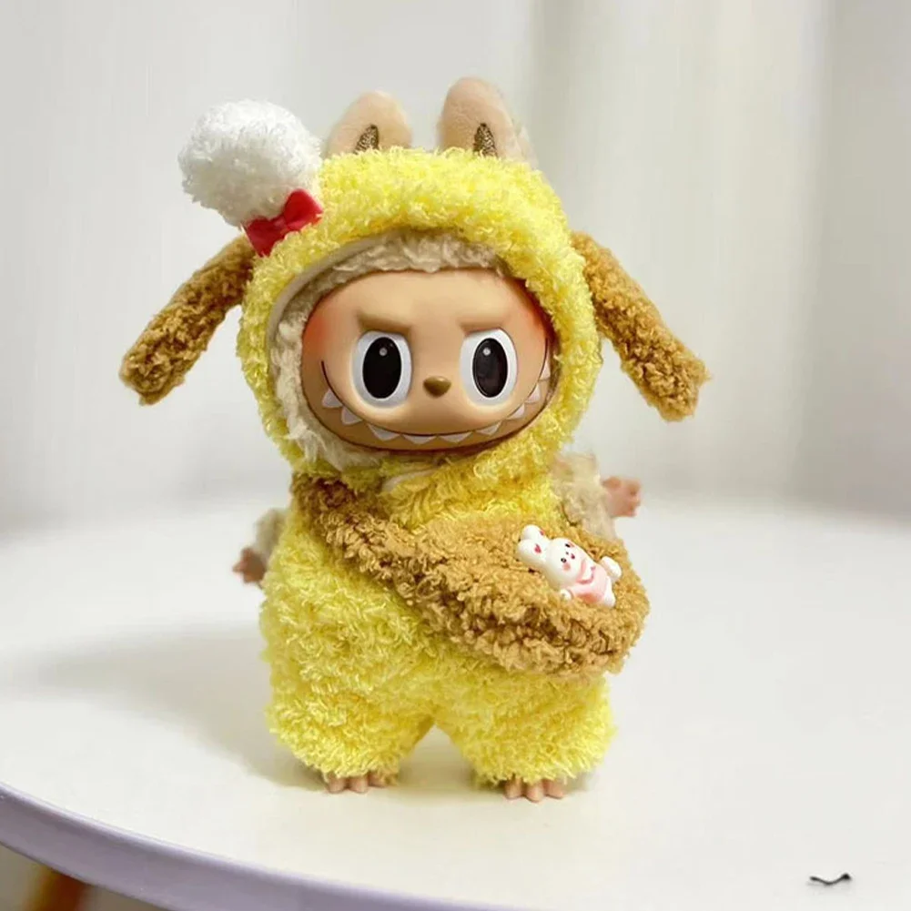 17cm Cute Mini Plush Doll\'S Clothes Outfit Accessories For Korea Kpop Exo Labubu Idol Dolls Bear Jumpsuit Clothing DIY Kids Gift