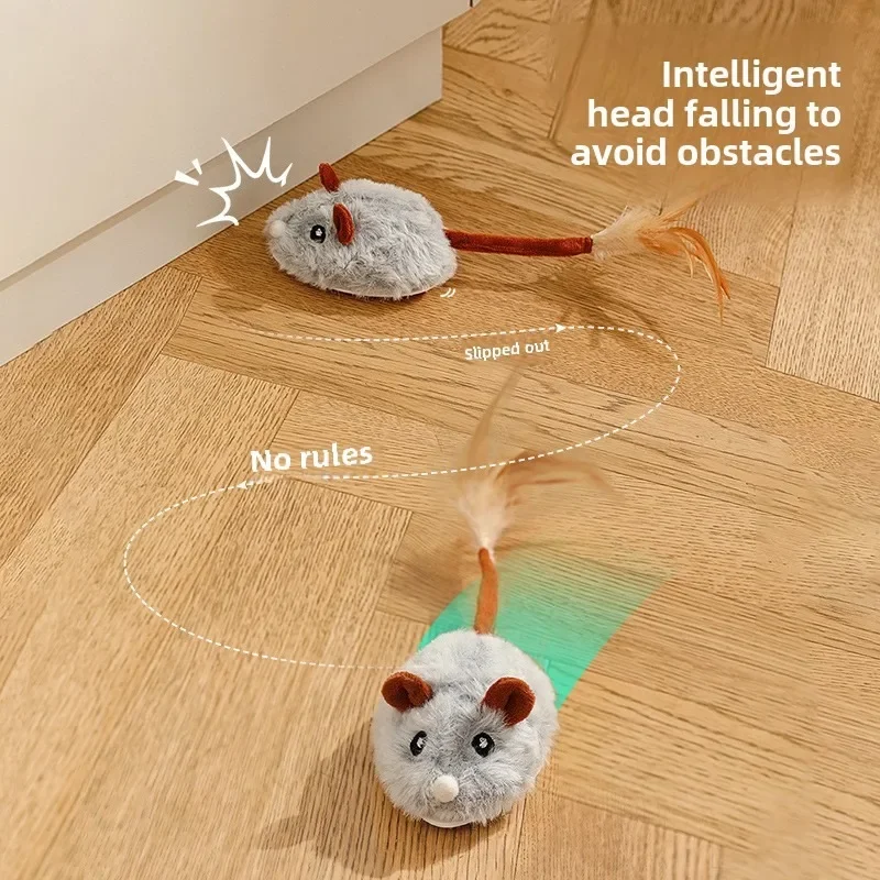 Cat Toys Self-pleasure and Relieve Boredom Things for Cats Automatic Amusing Cat Artifact Cats Pet Products Smart Little Mouse