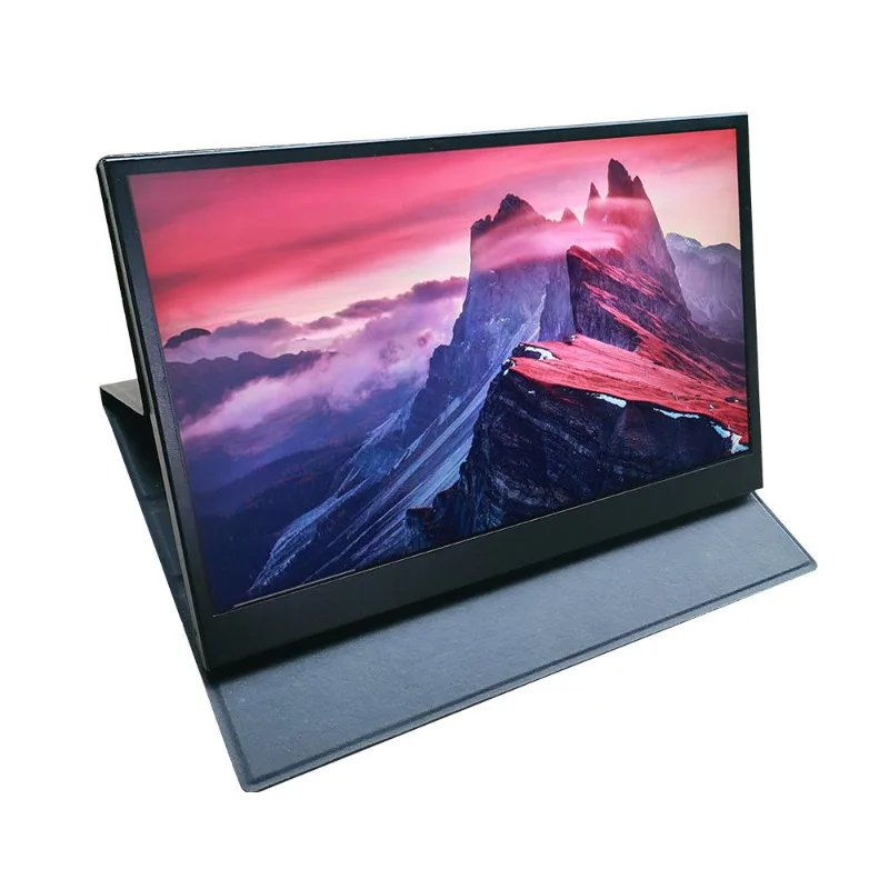 13.3 14 15.6 17.3 inch Portable Monitor Leather Case Holder Outdoor Tablet PC Folding Case