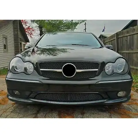 Perfect for Mercedes Benz C-Class W203 front grille racing cover grille 2000-2006 200K interior styling modification body kit