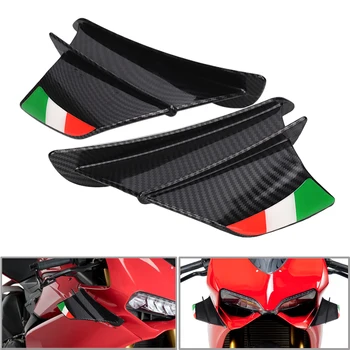 Motosiklet Winglet aerodinamik kanat kiti için Honda Cb650r Cbr650r Rsv4 4 Rs 660/125 Rs660 Rs125 aksesuarları