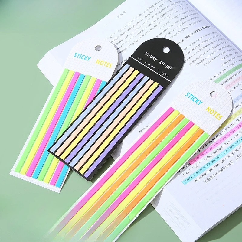 

120sheet/set Ultra Thin PET Plastic Index Tabs Colorful Semi-Transparent Reusable Strips for Page Marking Study Notes Book