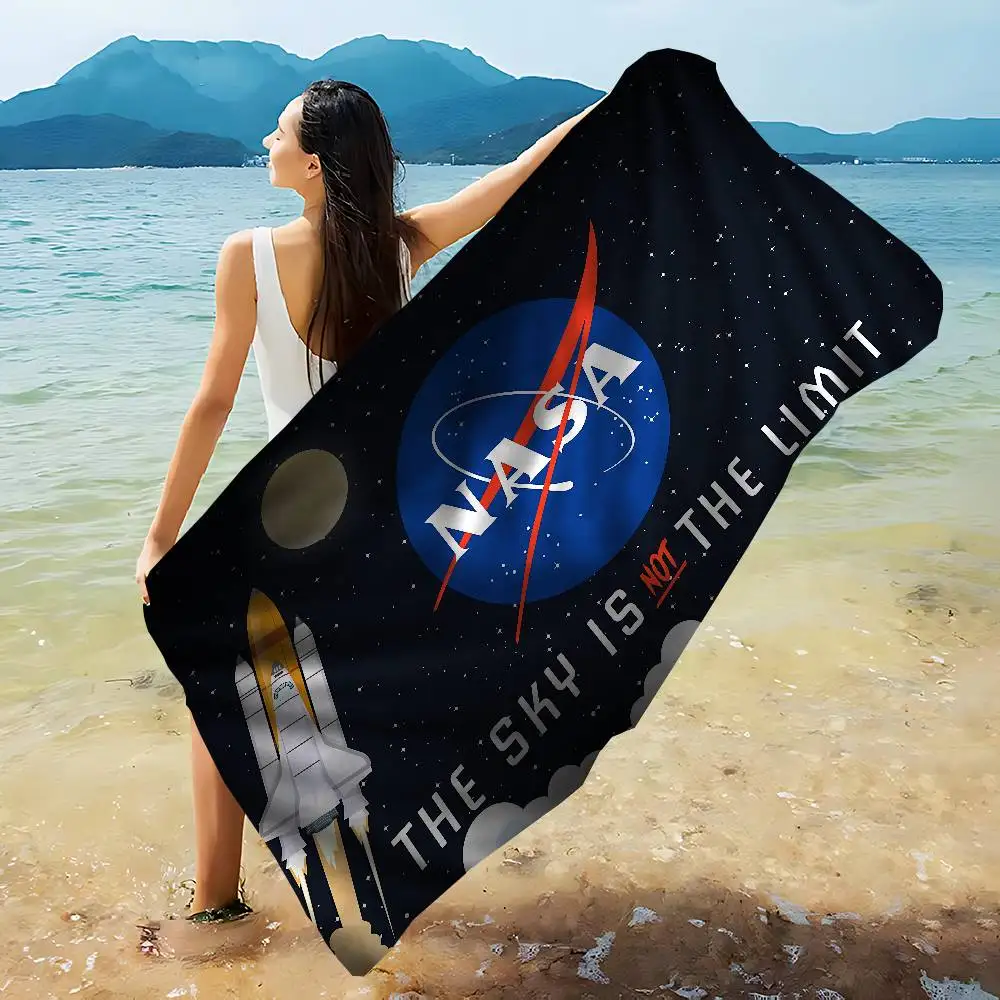 LOGO USA Agency N-NASA Anime Beach Swimming Towel Soft Absorbent Washcloth Children's Gifts For Kids Travel Camping Gym