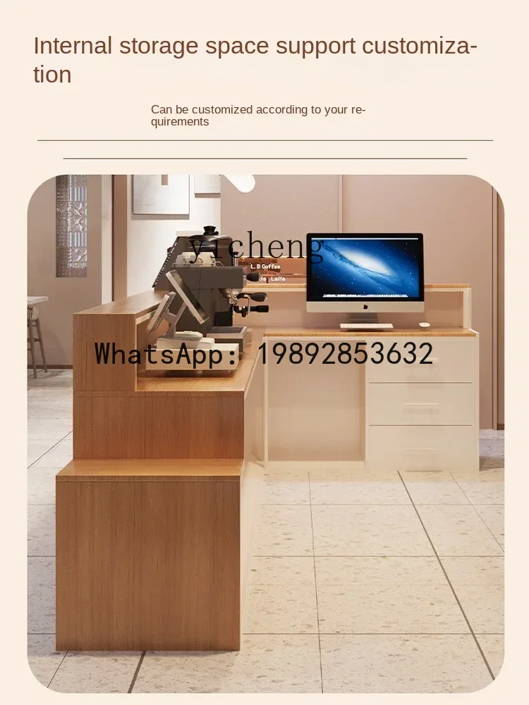 

Cashier Front Desk Modern Minimalist Dining Convenience Store Counter Reception