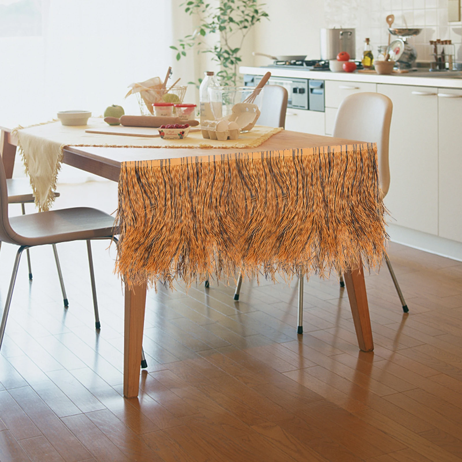 

Plastic Straw Party Decoration Festive Dance Skirt Festive Simulated Dress Dance Simulated Dress Table Cover