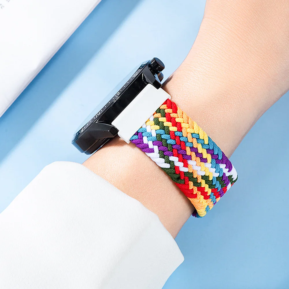 Correa trenzada para Samsung Galaxy watch pulsera clásica de 20mm 22mm 46mm 40mm 44mm active 2 solo loop 5 pro 45mm
