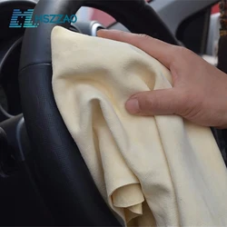 Paño de limpieza de gamuza Natural para el cuidado del coche, paño de lavado de piel de oveja auténtica, toallas de secado rápido Ultra absorbentes, accesorios de lavado de coche