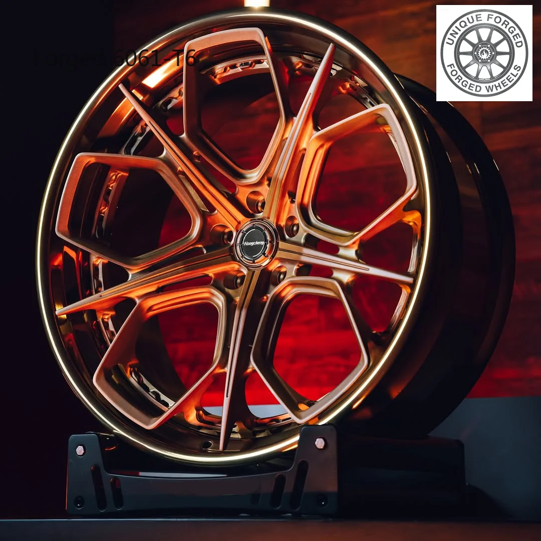New model of 26Custom 2 Piece Polished Wheel 20 22 24 Inch Forged Rim 5x130 5x114.3 5x120 Passenger Car Wheel for