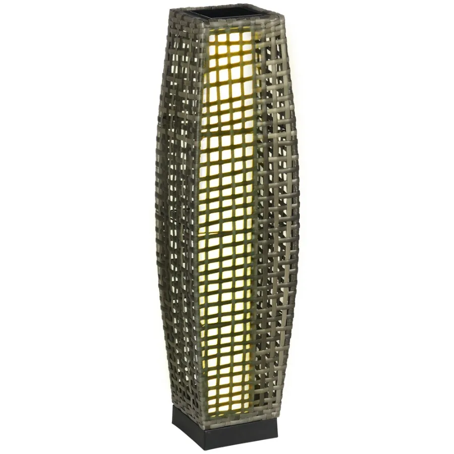 

Solar Floor Lamp Outdoor Garden Lantern Pathway Light Drative Driveway Lighting with Auto On Off LED Lights for Porch Yard Law