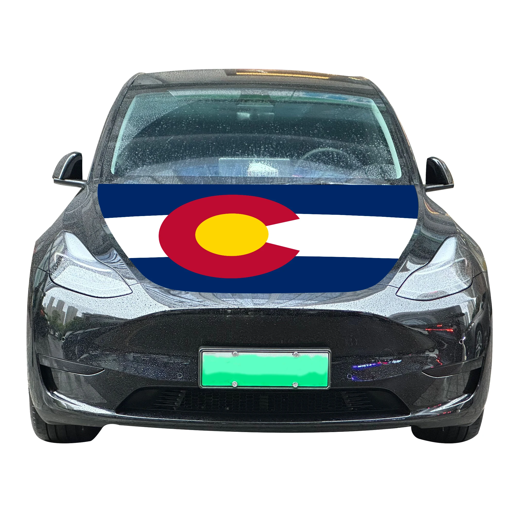 

Colorado Car Hood Cover Flag Universal Size Elastic Polyester 120x150cm for Car Decor