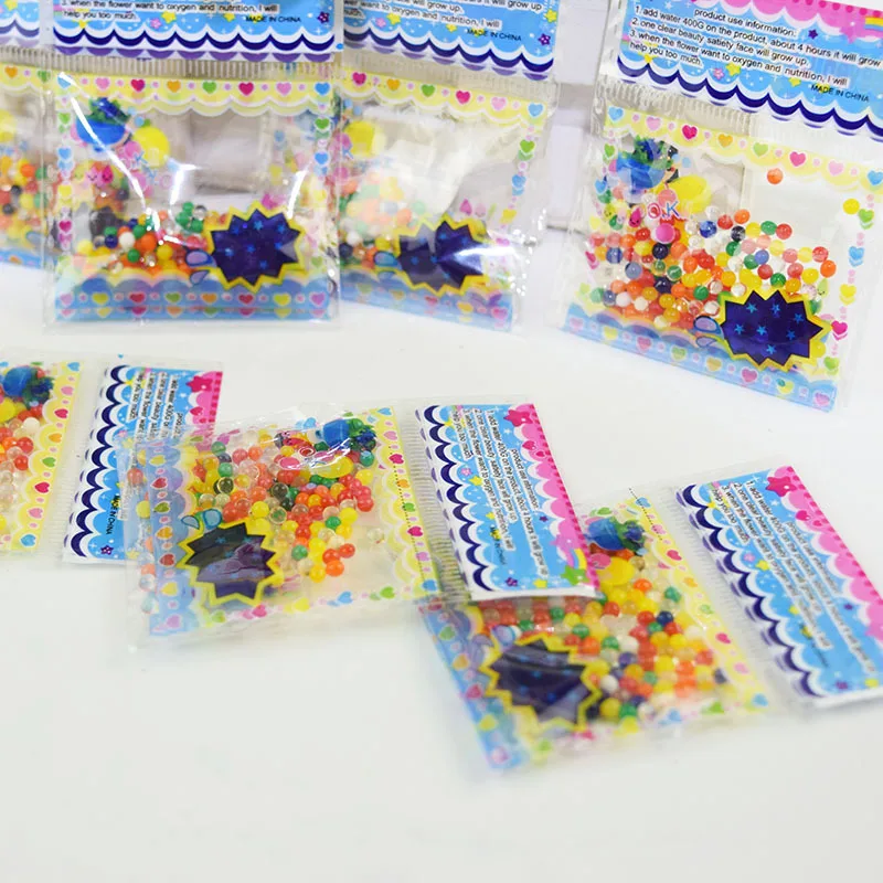 

10Pcs Childhood Classic Nostalgia Colorful Bubble Big Beads Toys Transparent Crystal Ball Made Bigger By Soaking In Water Toys