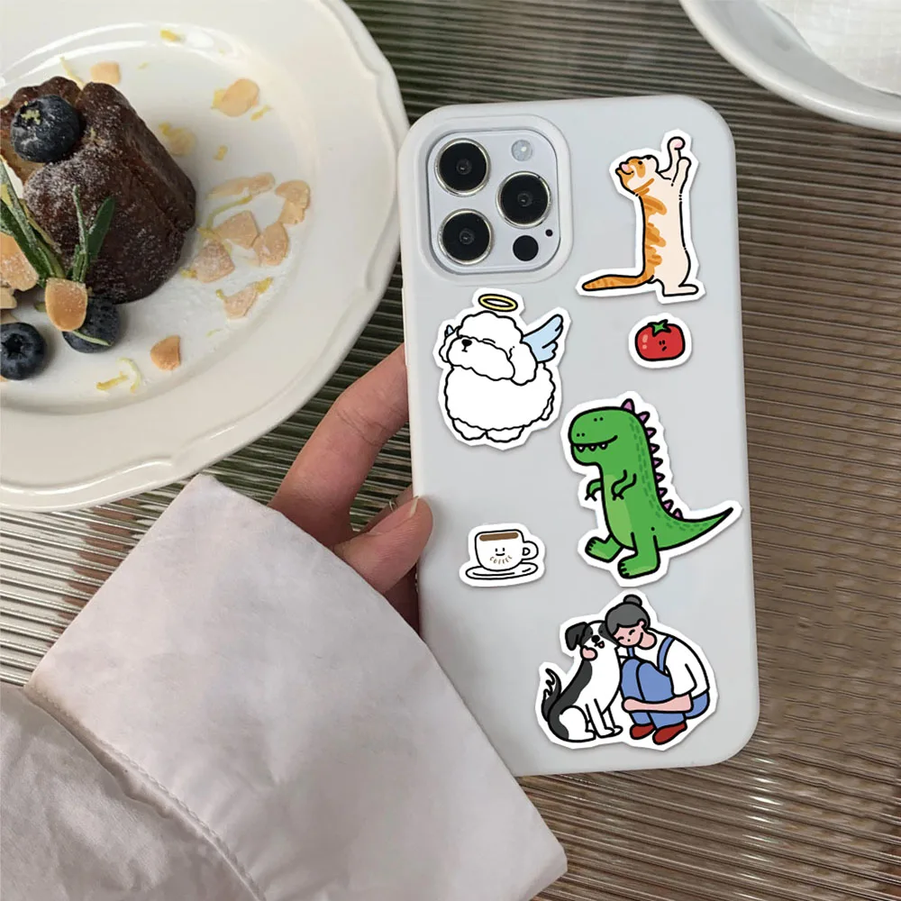 8 قطع لطيف الحيوانات الأليفة متعة السوق الكرتون متعة الحيوان ملصقات DIY حالة الهاتف المحمول كوب ماء لعبة دراجة نارية ملصقات