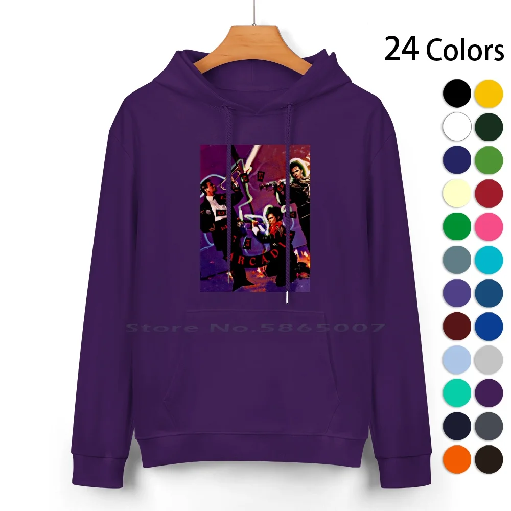 Arcadia T-Shirt Pure Cotton Hoodie Sweater 24 Colors Pop Music Duran Duran Le Bon 100% Cotton Hooded Sweatshirt For Women Men