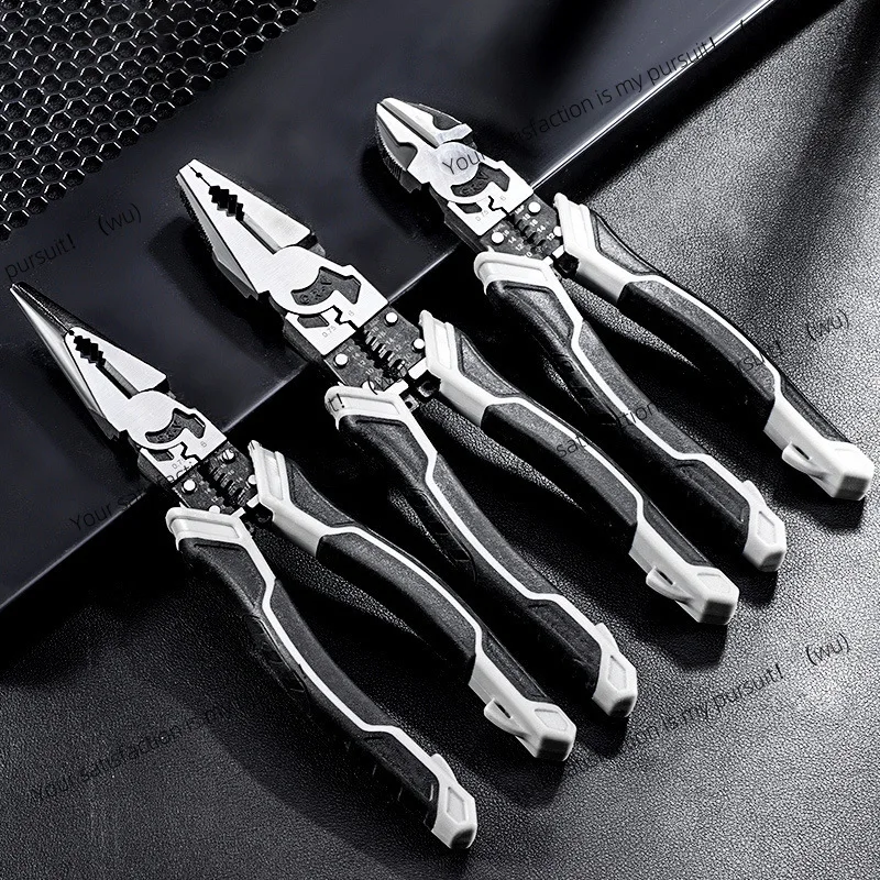 Industrial grade multi-functional 9 inch wire pliers manual labor-saving vise Household powerful handmade needle-nose pliers