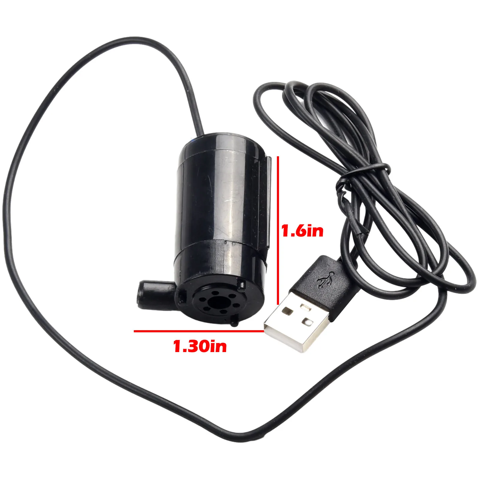 Wasserpumpe, Tauchwasserpumpe, 5 V, 1,0 A, Schwarz, energiesparend, Super-Sound-Off, USB, DC, Niederspannung, 100 % nagelneu