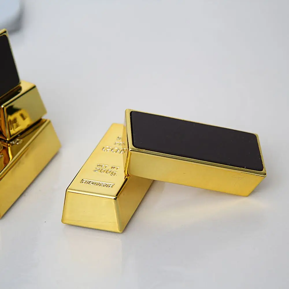 Gold Brick Shape Birthday Gift Decoration Souvenir Refrigerator Magnets Home Decor Kitchen Fridge Magnet