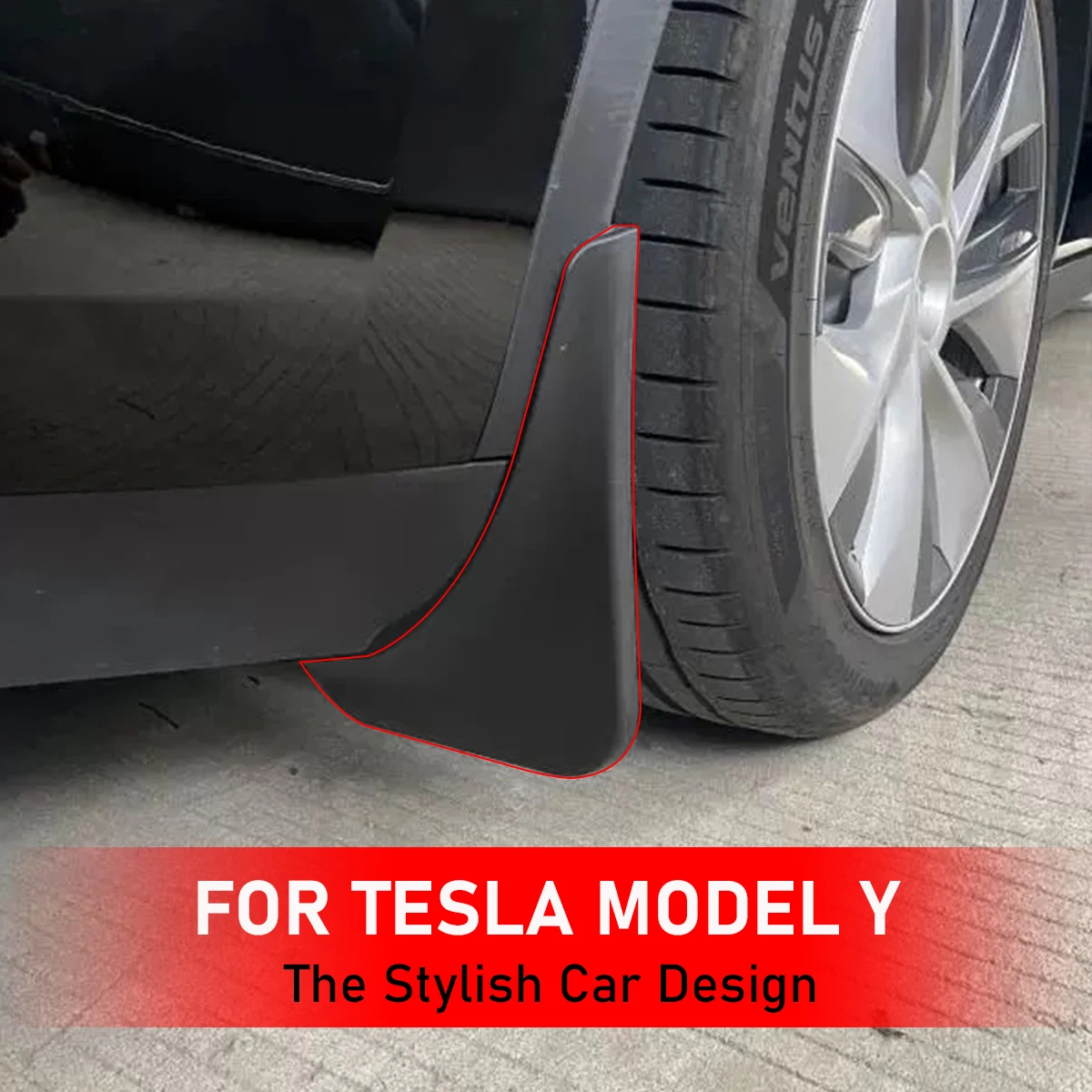 Chlapacze przeciwbłotne Chlapacze przeciwbłotne Ochraniacz przedniego tylnego błotnika do Tesla Model Y 2021 2022 2023 Model 3 Model3 2016-2023 — zdjęcie 3