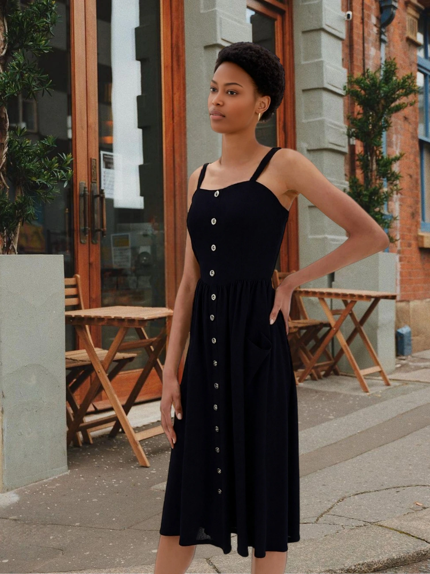 Joyccin Vintage Backless Sundress Womens Trendy Mini Beach Dress Button Detail Summer Casual Sexy Boho Style Sleeveless Vestidos