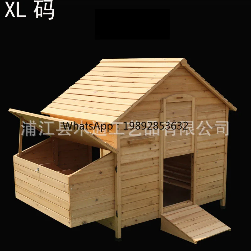 LYY Farm Egg-Laying Chicken Coop Wooden Chicken House Duck Coop Large Shed Villa   Household Large Size