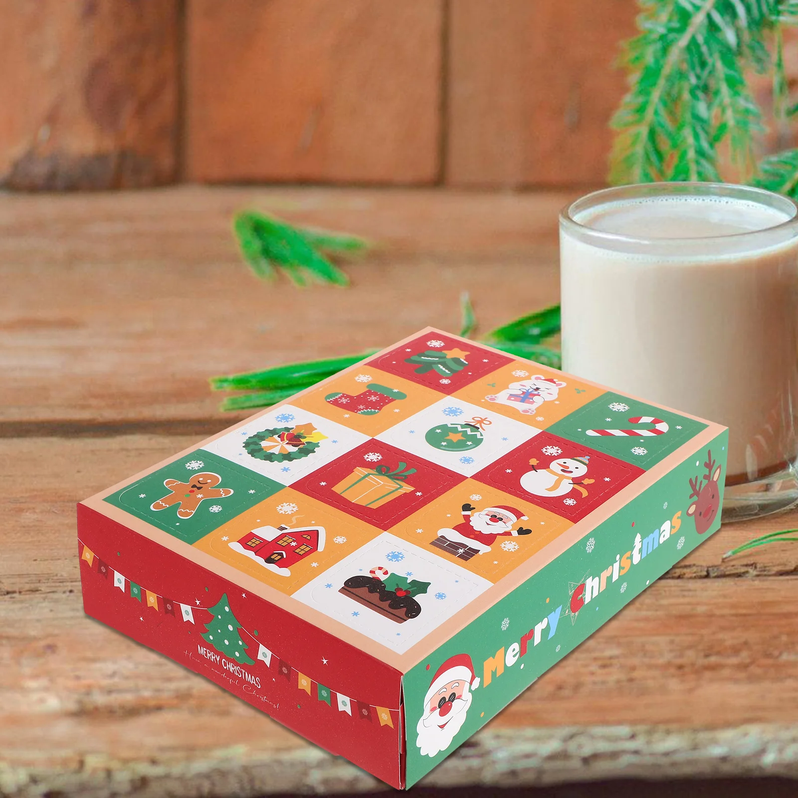 5-delige countdown kersttraktatiedozen lege adventskalenders bulk cupcake inpakpapier versieren