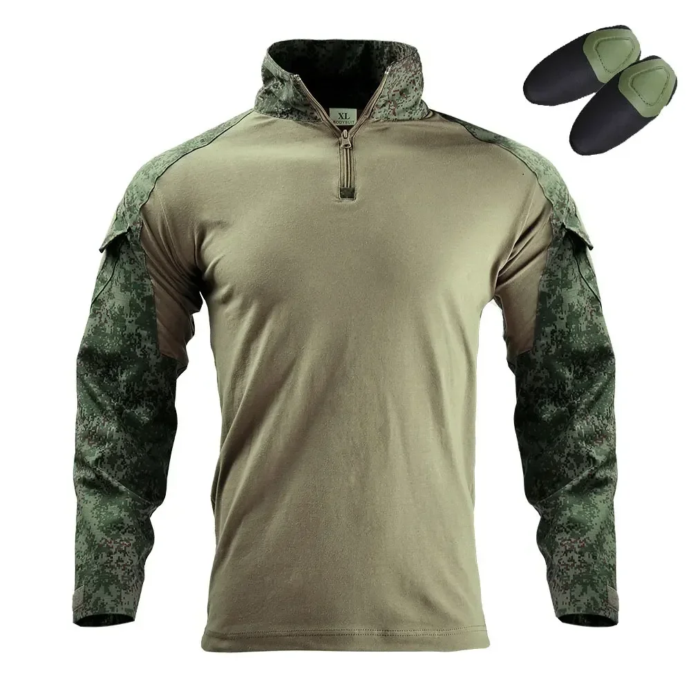 Camouflage US Combat Uniform Shirt Asian Size S-3XL Cargo CP Sport Tops Airsoft Paintball Cotton Tactical Clothing