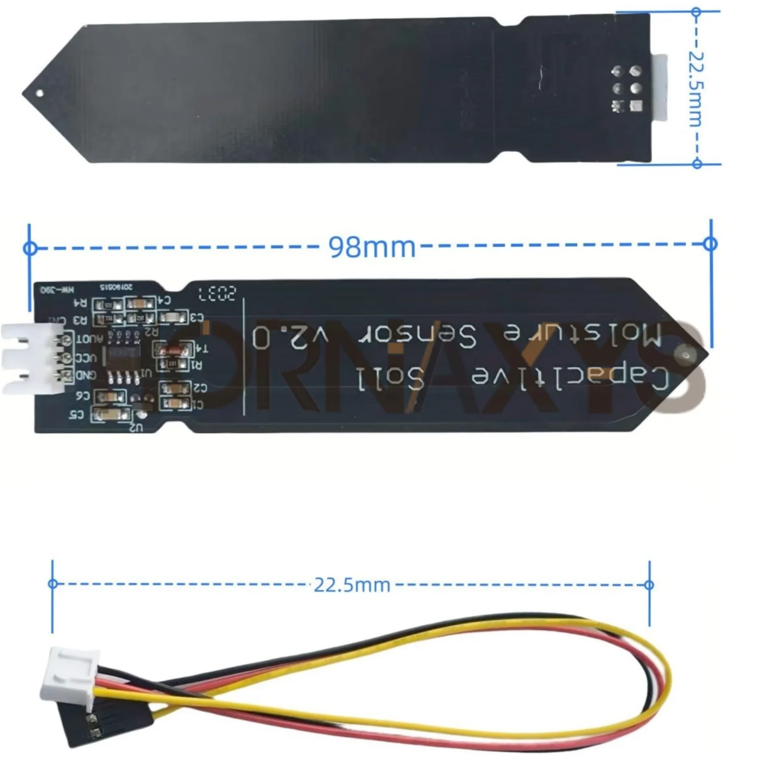 1-10PCS Capacitive Soil Moisture Sensor Module Corrosion Resistant 3.3~5.5V for Arduino Moisture Detection Garden Watering DIY