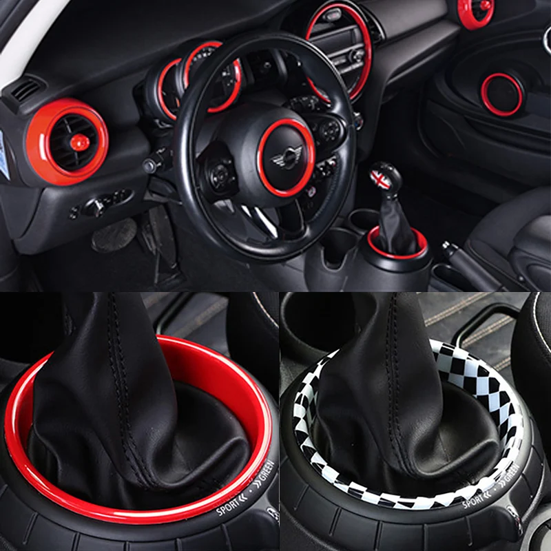 Car Gear lever panel ring cover For M 1 Coope r S J C W club F 54 F 55 F 56 F 57 F 60 Country Interior decoration Accessories