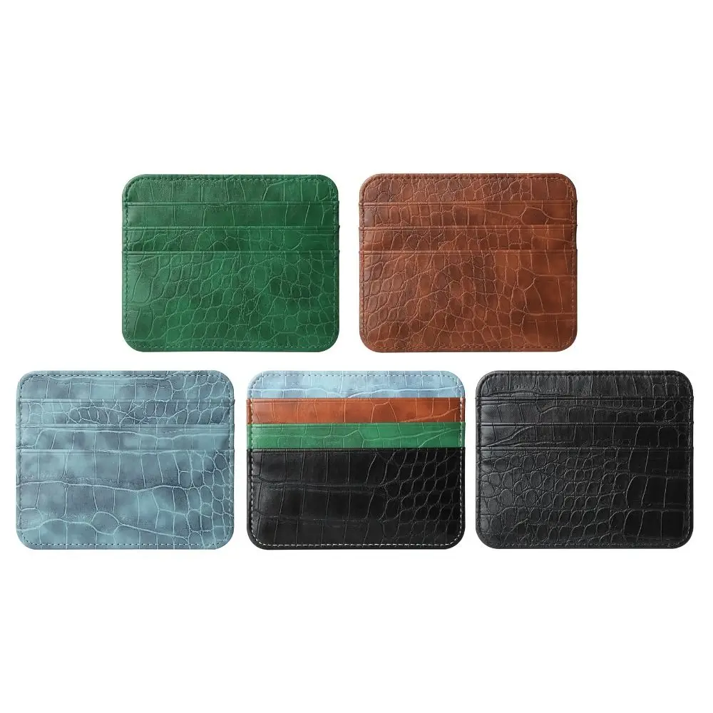 

Organizer Double-sided Card Holder Ultra-thin PU Leather Credit Card Sleeve Coin Pouch Wallet Card Protector Card Storage