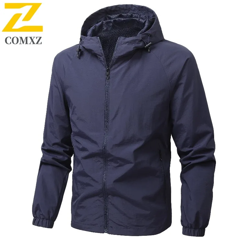 سترة رجالية عصرية خفيفة الوزن كاجوال للاستخدام الخارجي ومقاومة للرياح ومقاومة للماء وملابس عمل للمشي لمسافات طويلة والسفر والارتداء اليومي #3