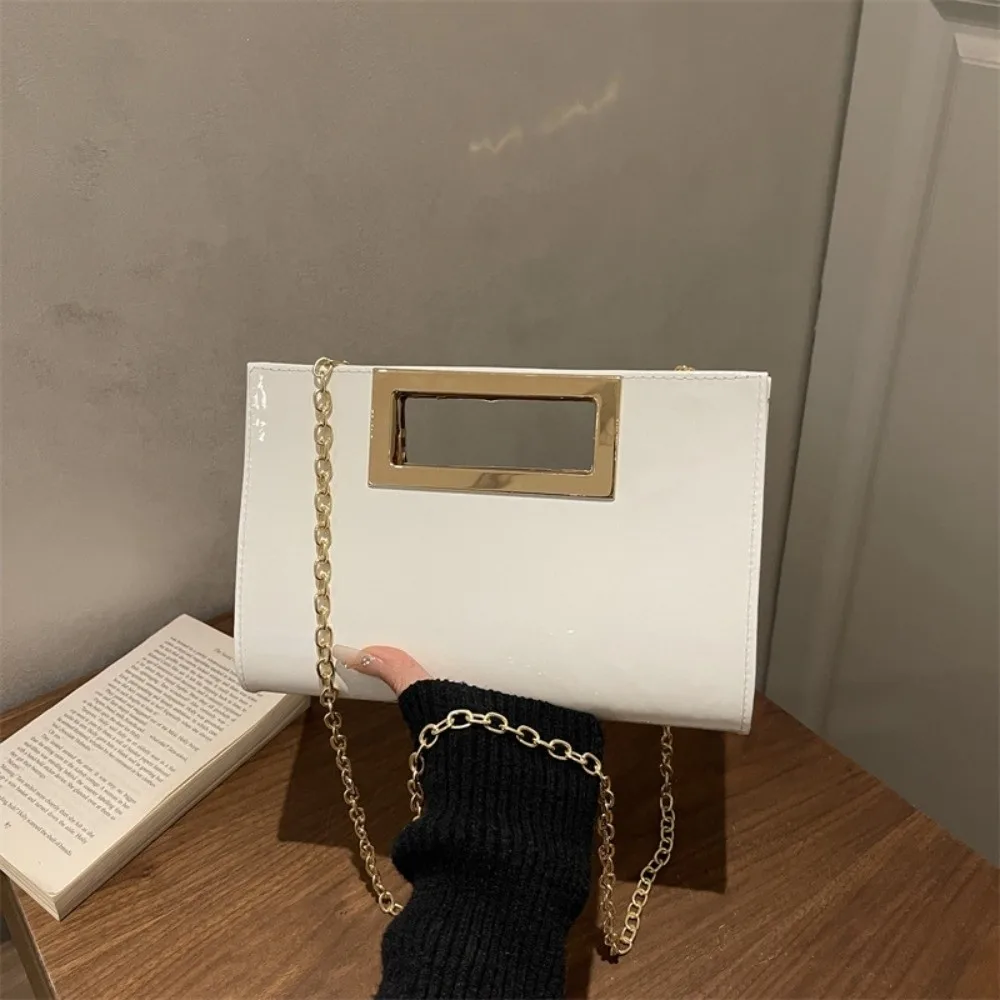 

Gift Elegant Women Evening Clutch Bag Square Metallic PU Leather Crossbody Bags Stylish Glitter Chain Shoulder Bag Wedding