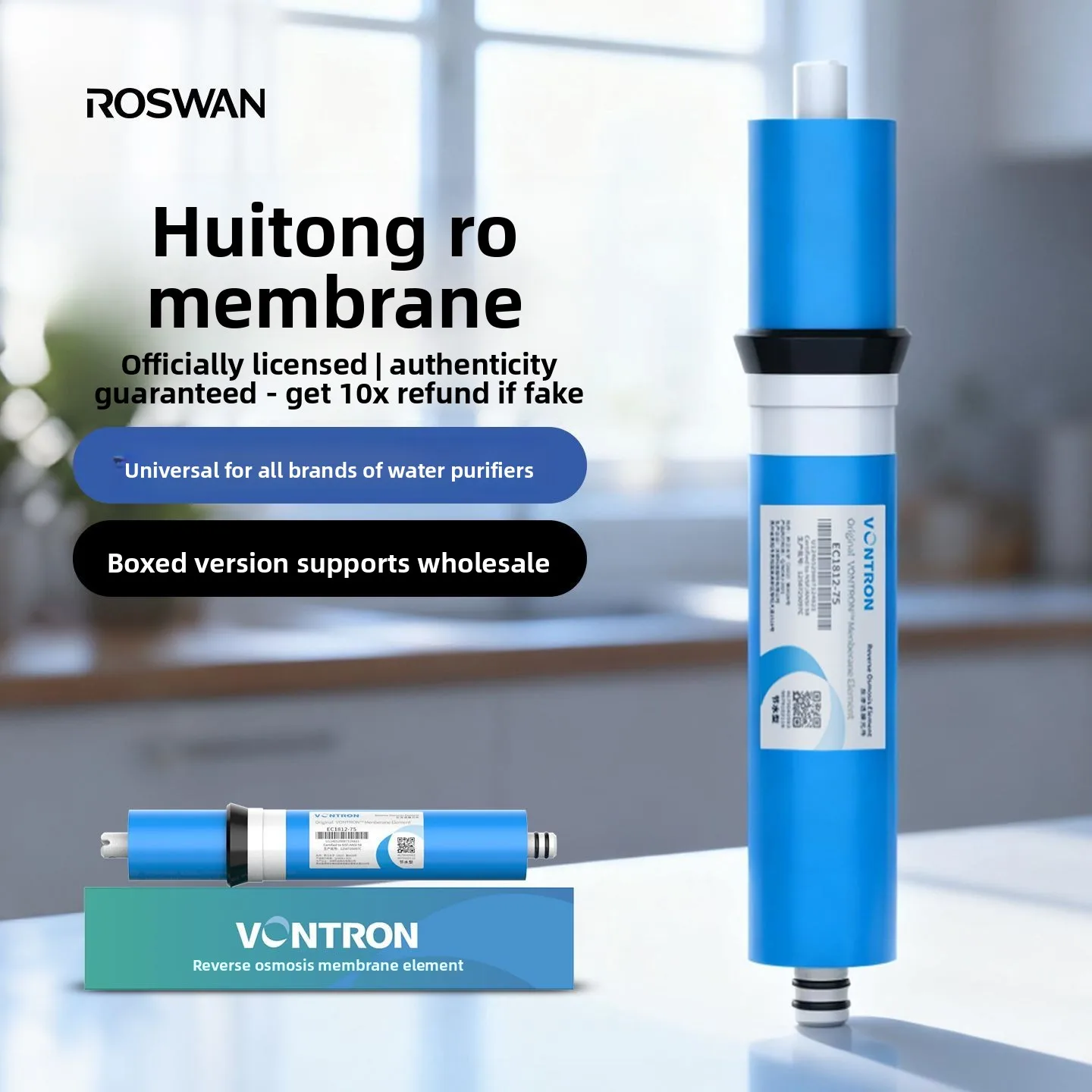 RO Membrane 50G 75G 200G Reverse Osmosis Filter Cartridge for Water Purifier
