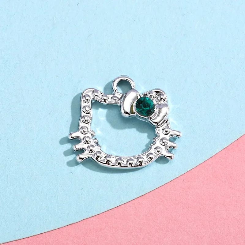 hello kitty accessoires diy kleine hanger legering diamant inlay sieraden accessoires armband kleding ketting materiaal groothandel