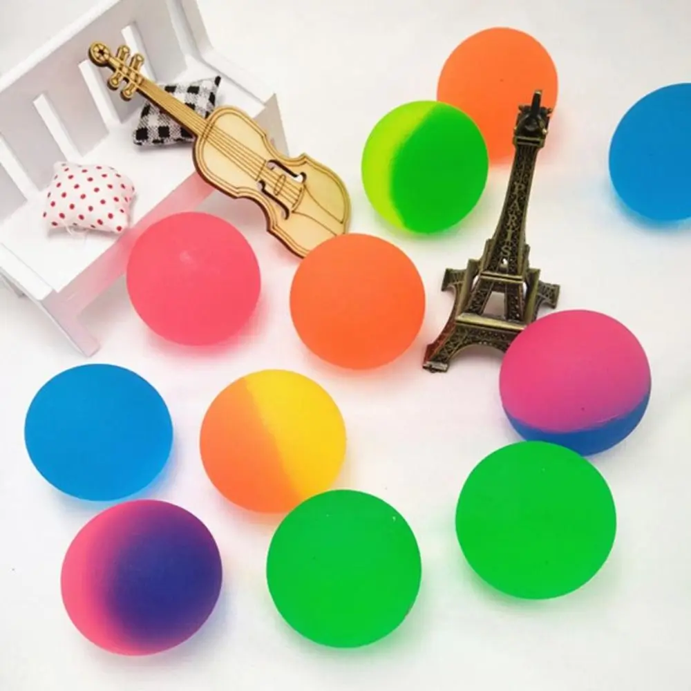 Elastic Fun Rubber Jump Ball Luminous Party Favors Rubber Bouncing Ball Children Toy Ball Color Bouncing Ball Jumping Balls