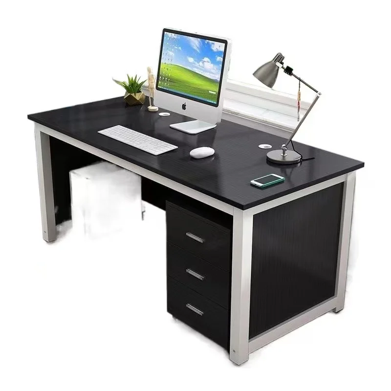 

Luxury custom modern solid wood retractable office computer desk, suitable for home and business use