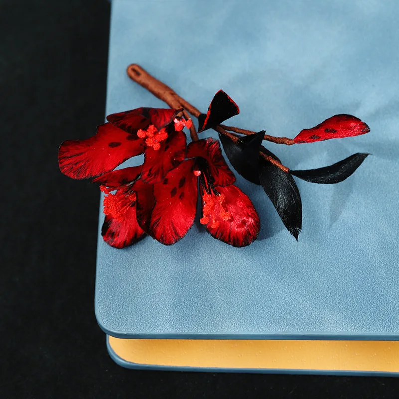 Handgemaakte echte zijde fluwelen bloem zachte haarspeld Vintage Cheongsam haaraccessoires Chinese bruidsjurk voor vrouwen