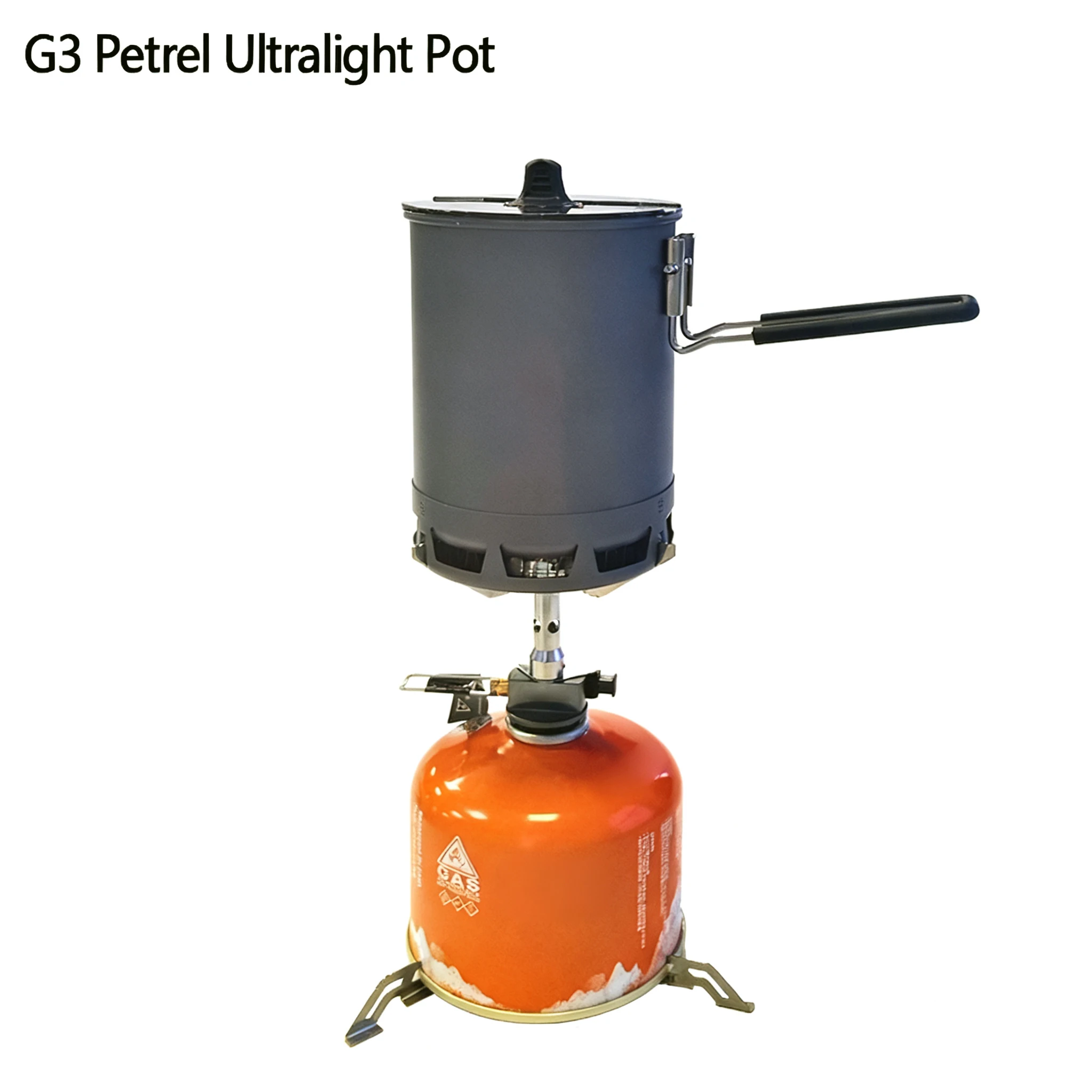 

G3 Petrel Ultralight Pot with Heat Exchanger Technology 600ml Capacity High Efficiency Camping Cookware for Hiking Backpacking