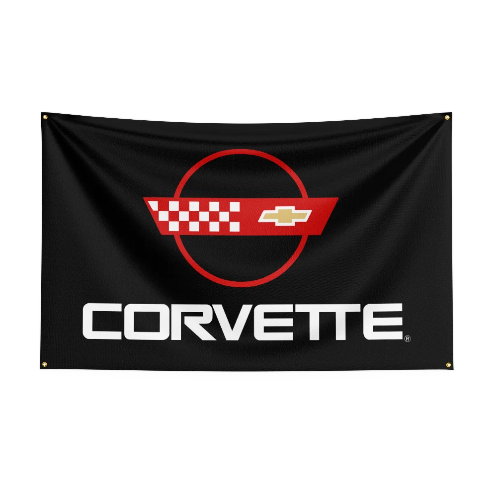 3X5FT Corvettes Car Flag Banner For Car Racing Decoration Poster Tapestry Polyester Outdoor Home