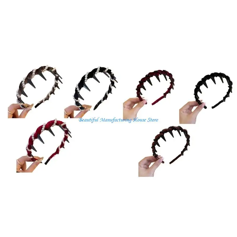 

E56A 3Pcs Artificial Pearls Hairbands Fashionable Hair Accessories for Women Special Occasion