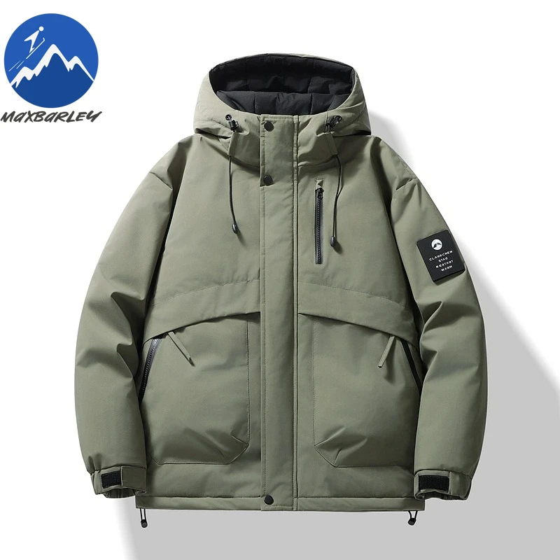 Winter Graphene Warm Jacket Mens Snow Climbing Cold Resistant Padded Jackets Hooded Travel Lightweight Waterproof Parka Coats