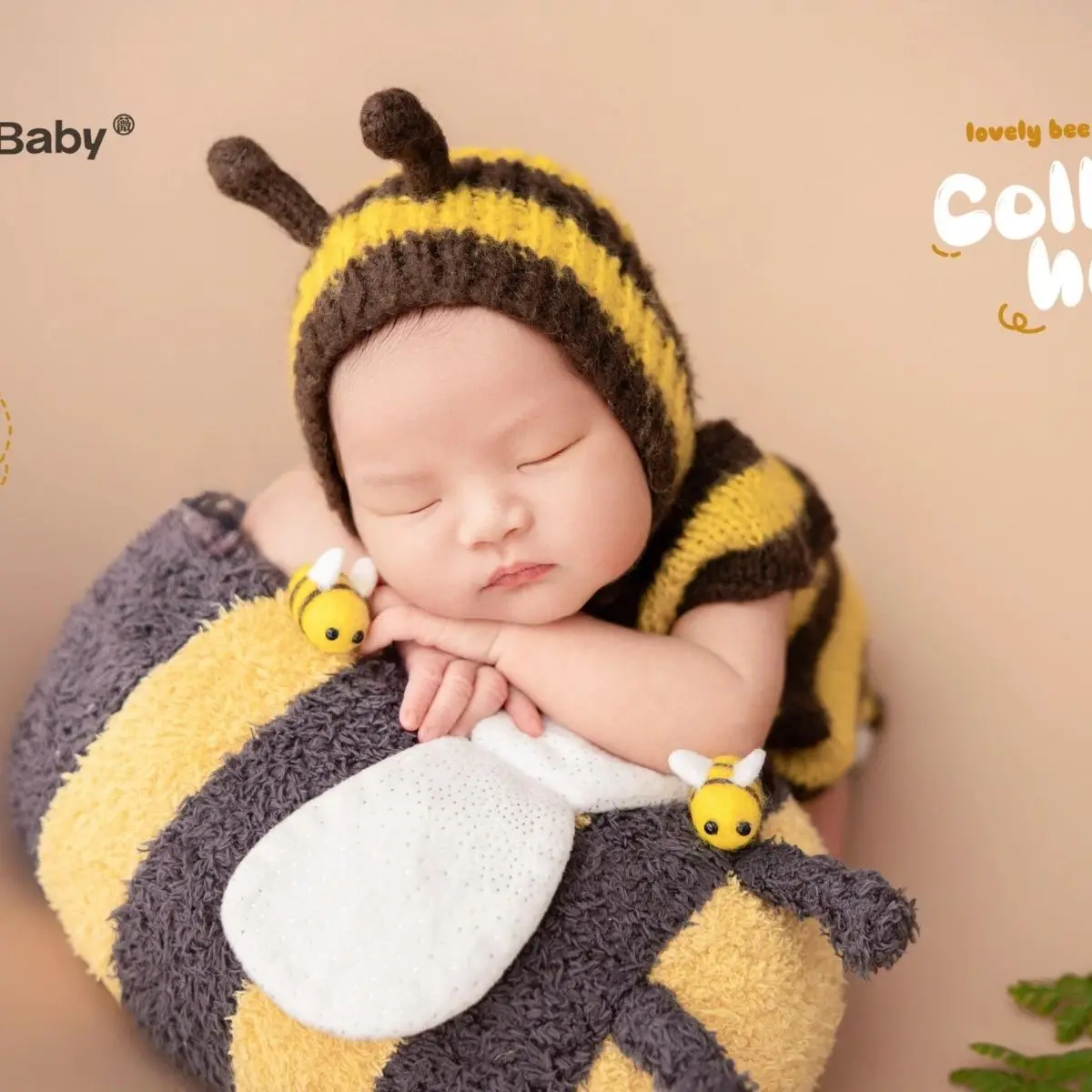 Bai Rizhao Rekwizyt fotograficzny Noworodek Rekwizyt fotograficzny Motyw fotograficzny Little Bee 신생아사진 아기 코스프레 신생아