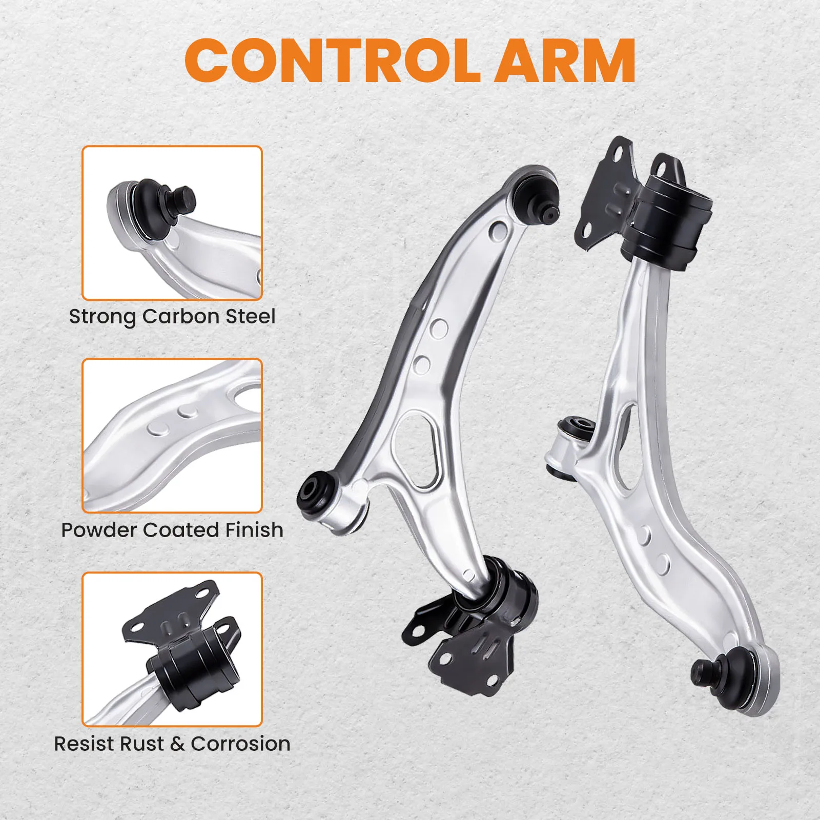 2pcs Front Lower Control Arm Ball Joint LH & RH for Ford Focus C-Max 2012-2018