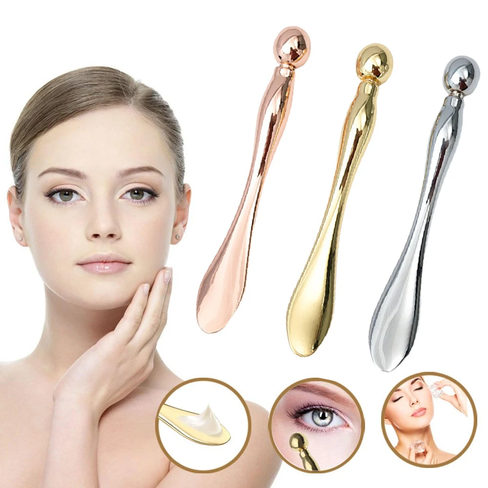 Metal Eye Cream Massage Stick Anti-Aging Anti-Wrinkle Soothing Eye Fatigue Dark Circles Face Massager Reduce Facial Puffiness