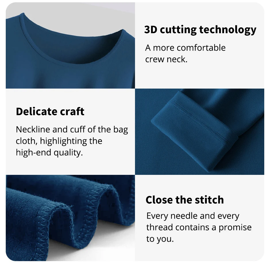 2/4 Piece Men's And Teenagers' Thermal Underwear Set Simple And Fashionable Long Sleeve Bottoming Shirt Elastic Waist Trousers P