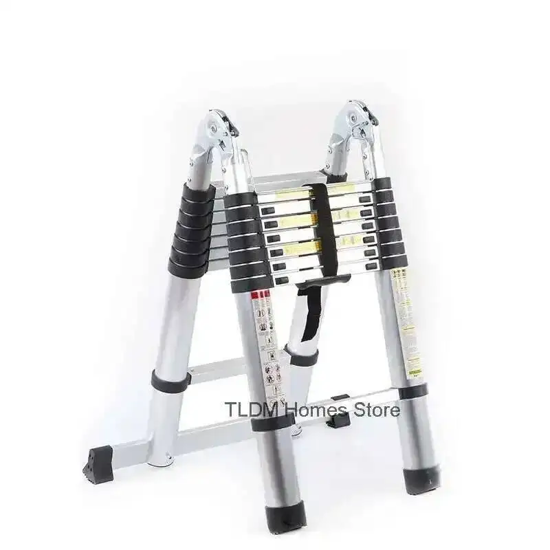 

Non-slip Telescopic Foldable Herringbone Stairs Ladder Aluminum Industrial Household Folding Alloy Ladder Max Load 150kg F