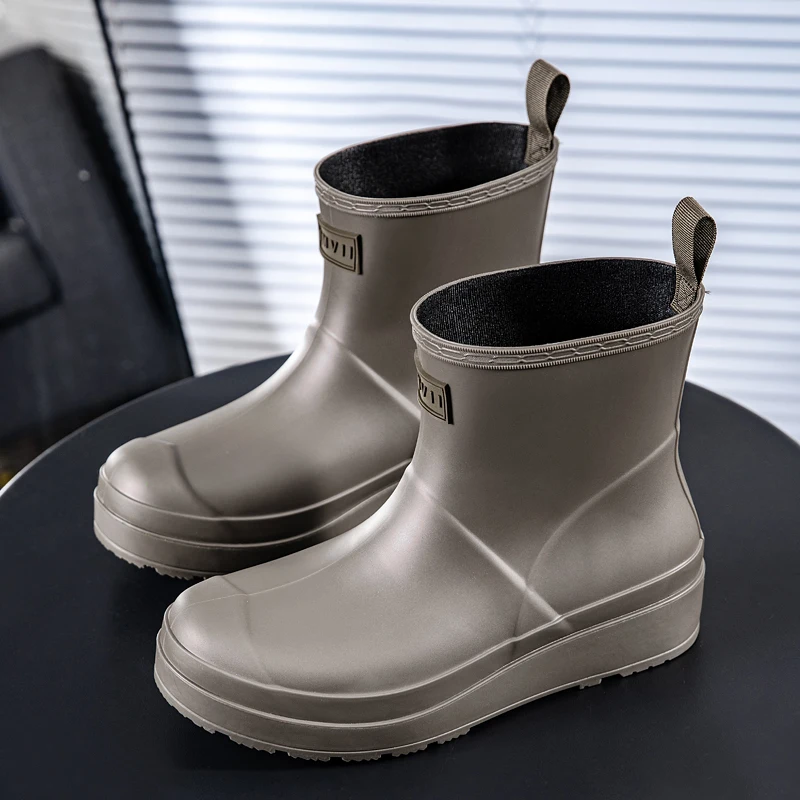 Men Women's Casual Rain Boots Four Season Lightweight Waterproof Anti-slip Outdoor Fishing Shoes Couple Comfort Garden Rain Shoe view 5